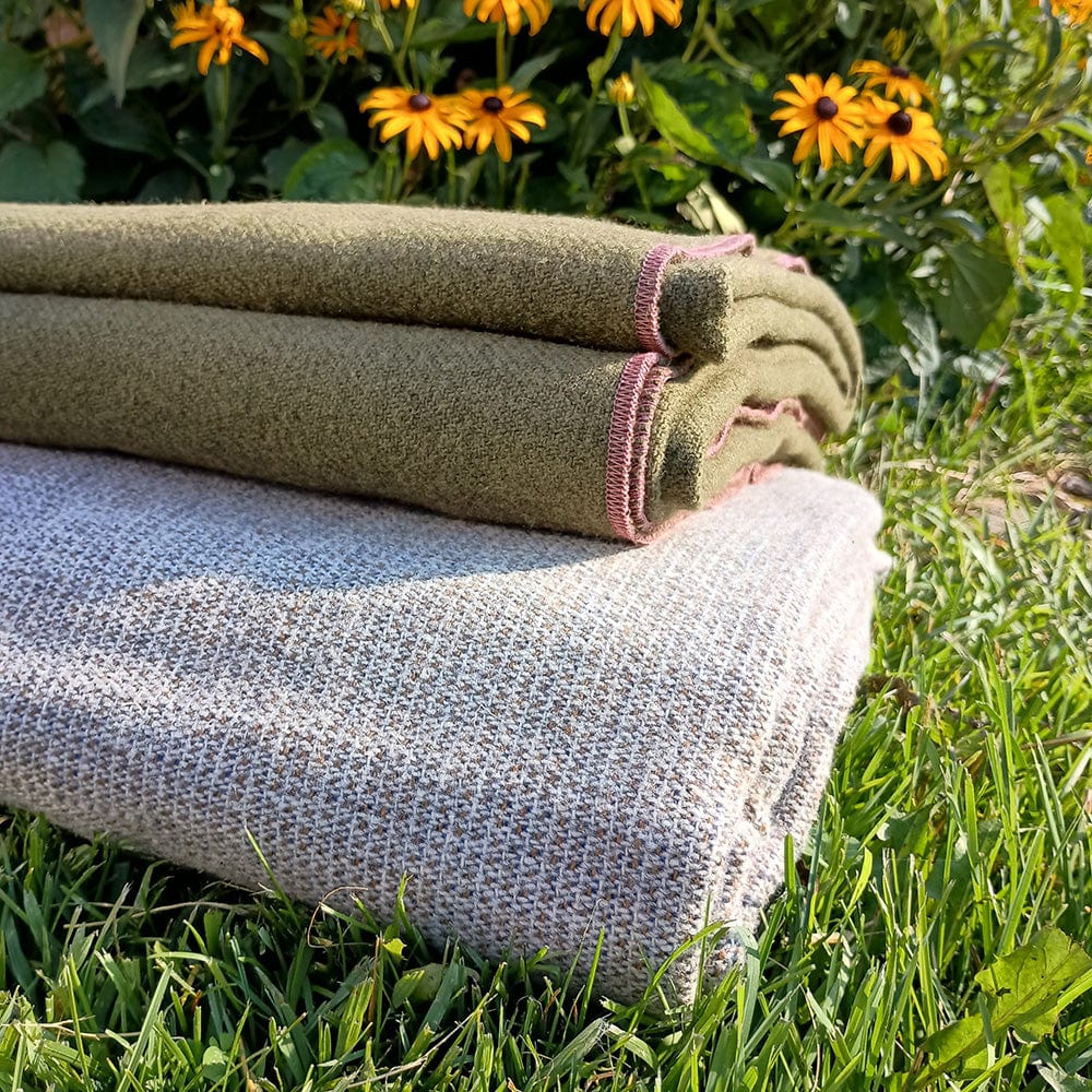 Zero Waste Blanket - Green active Faribault Solids Twin Zero Waste Blanket