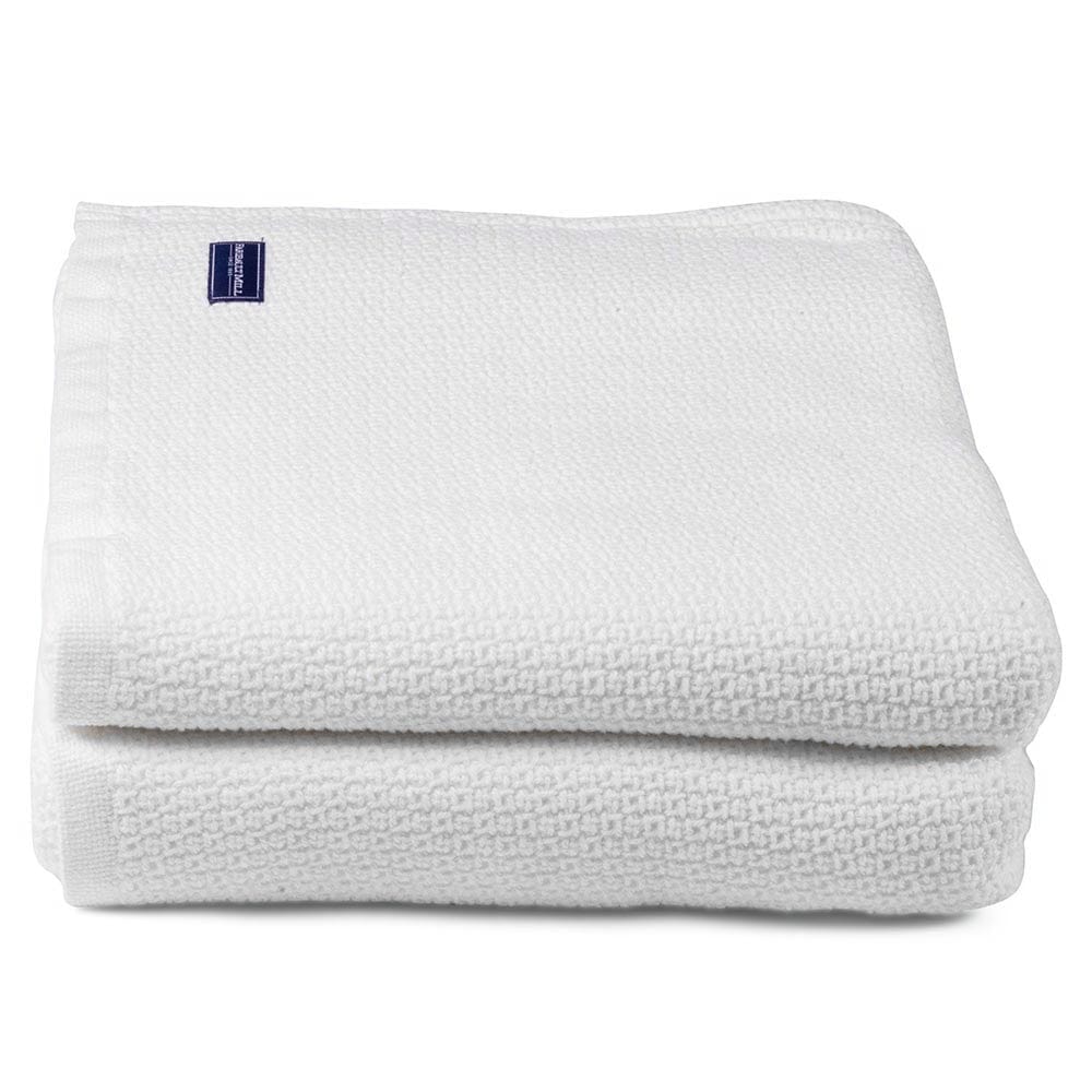 Edgecomb Cotton Blanket - White active Current Edgecomb Cotton Blanket Full group-gallery King machine washable Maine New Lower Price personalization Queen Solids Twin