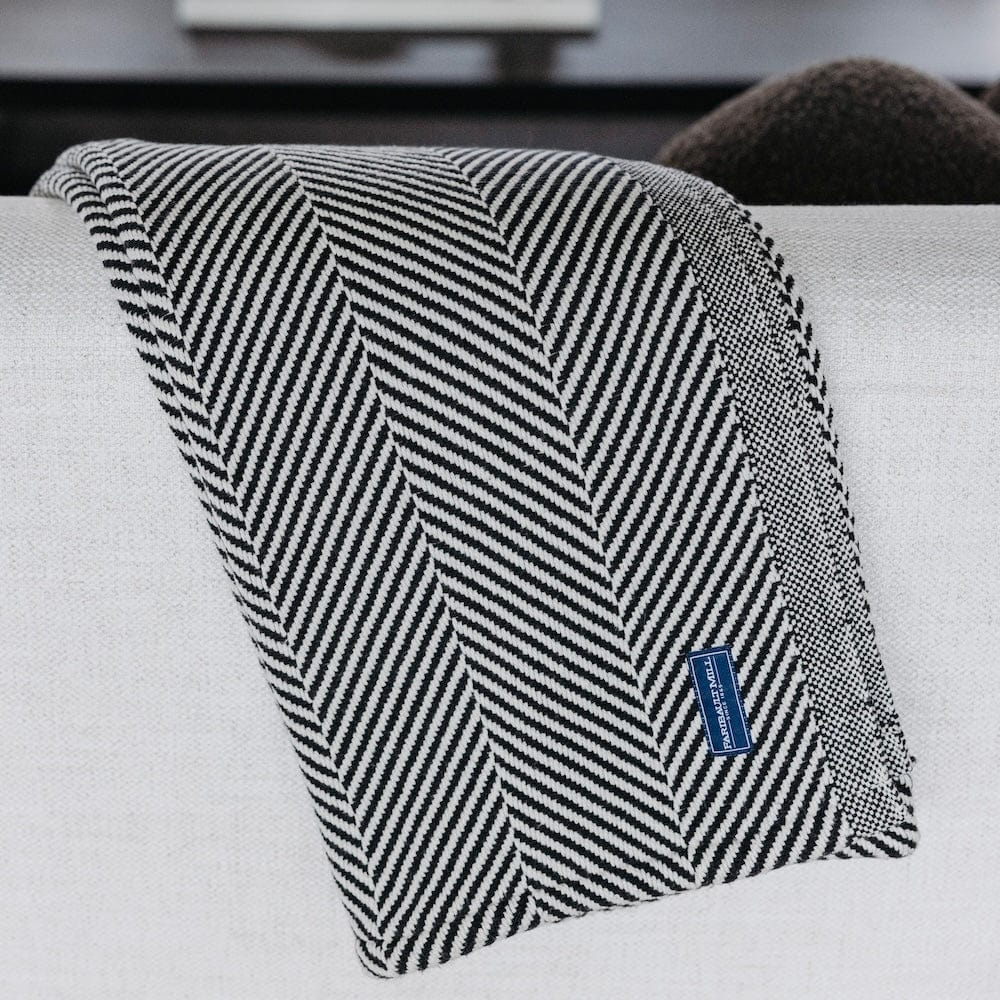 Monhegan Cotton Throw Without Fringe active All Throws Best Seller Cotton Throws Current FWM group-gallery Herringbone Collection Herringbone Throw machine washable Monhegan Cotton Throw Without Fringe Throws