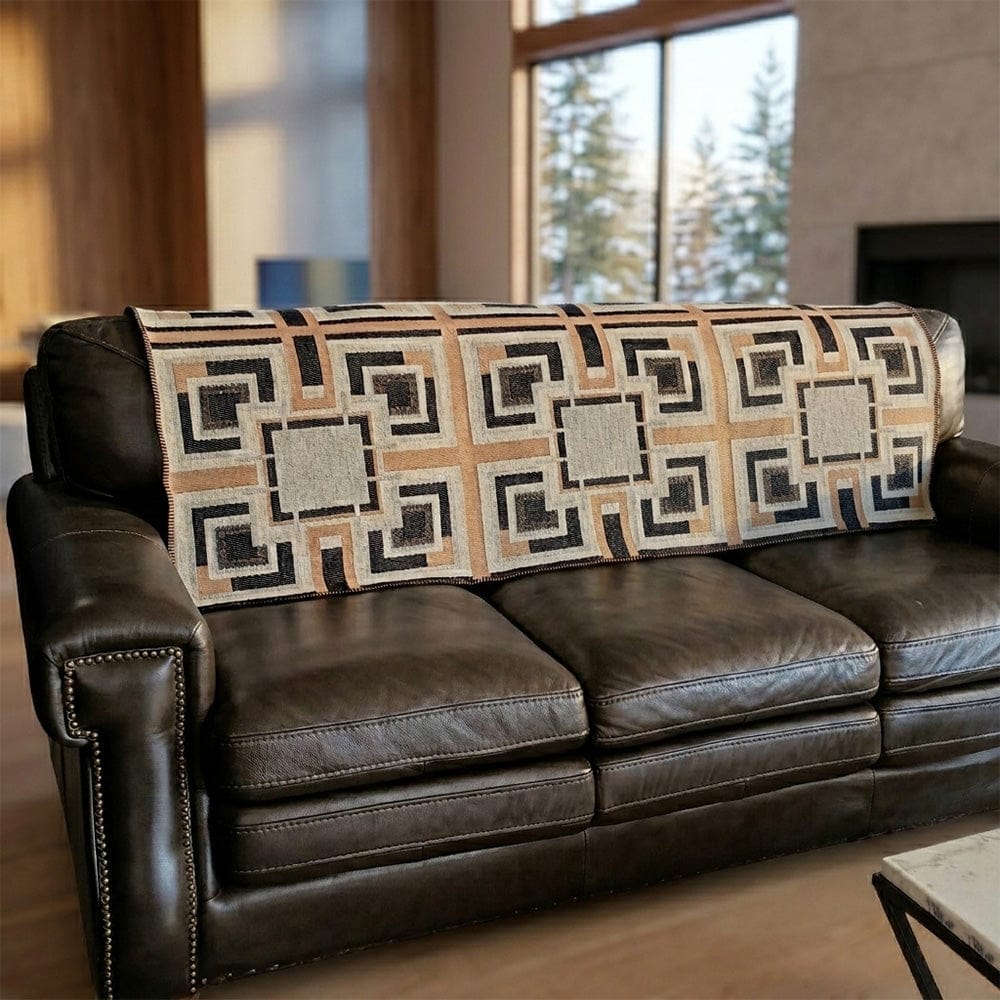 Frank Lloyd Wright Ennis House Textile Block Wool Throw active Current Dry clean or hand wash Faribault Frank Lloyd Wright Full Price