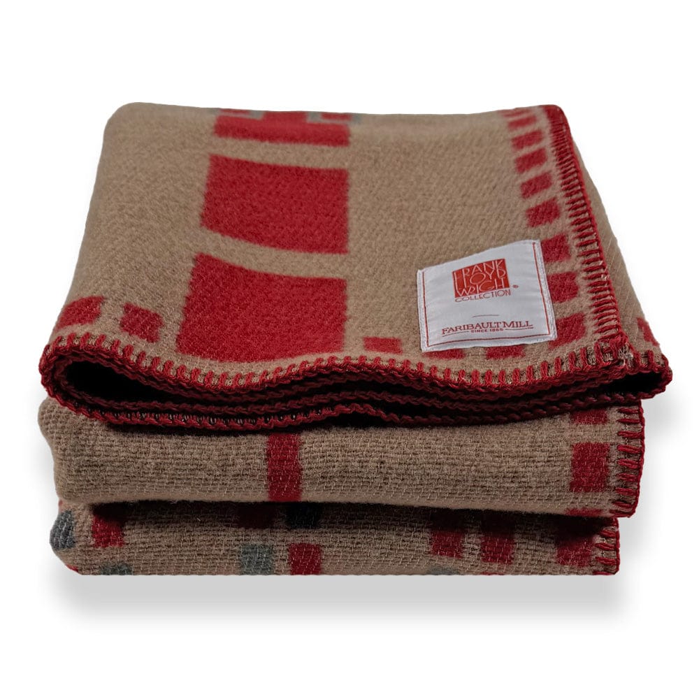 Frank Lloyd Wright Hollyhock House Rug Wool Throw active Current Dry clean or hand wash Faribault Frank Lloyd Wright Full Price