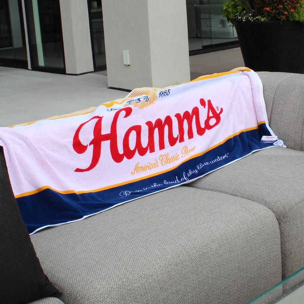 Hamm's Beer Can Towel active Current Faribault Full Price Hamm's Beer Towel machine washable New Lower Price Towel