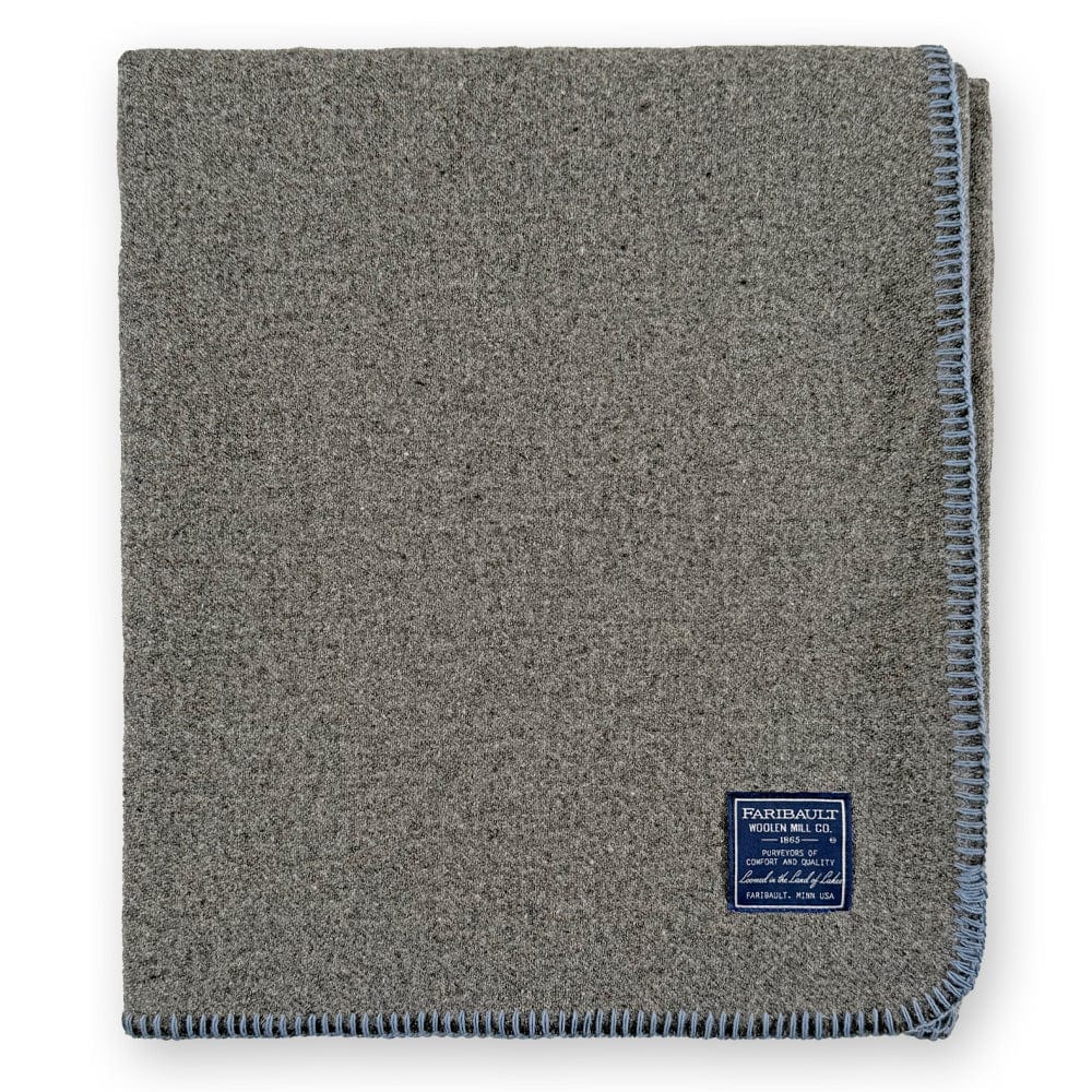 Limited Edition Camp Blanket - Gray active Faribault Solids Twin