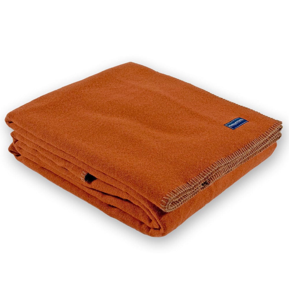 Pure & Simple Wool Blanket - Terracotta active Current Faribault Full Full Price group-gallery King machine washable New Lower Price personalization Pure & Simple Wool Blanket Queen Solids Twin