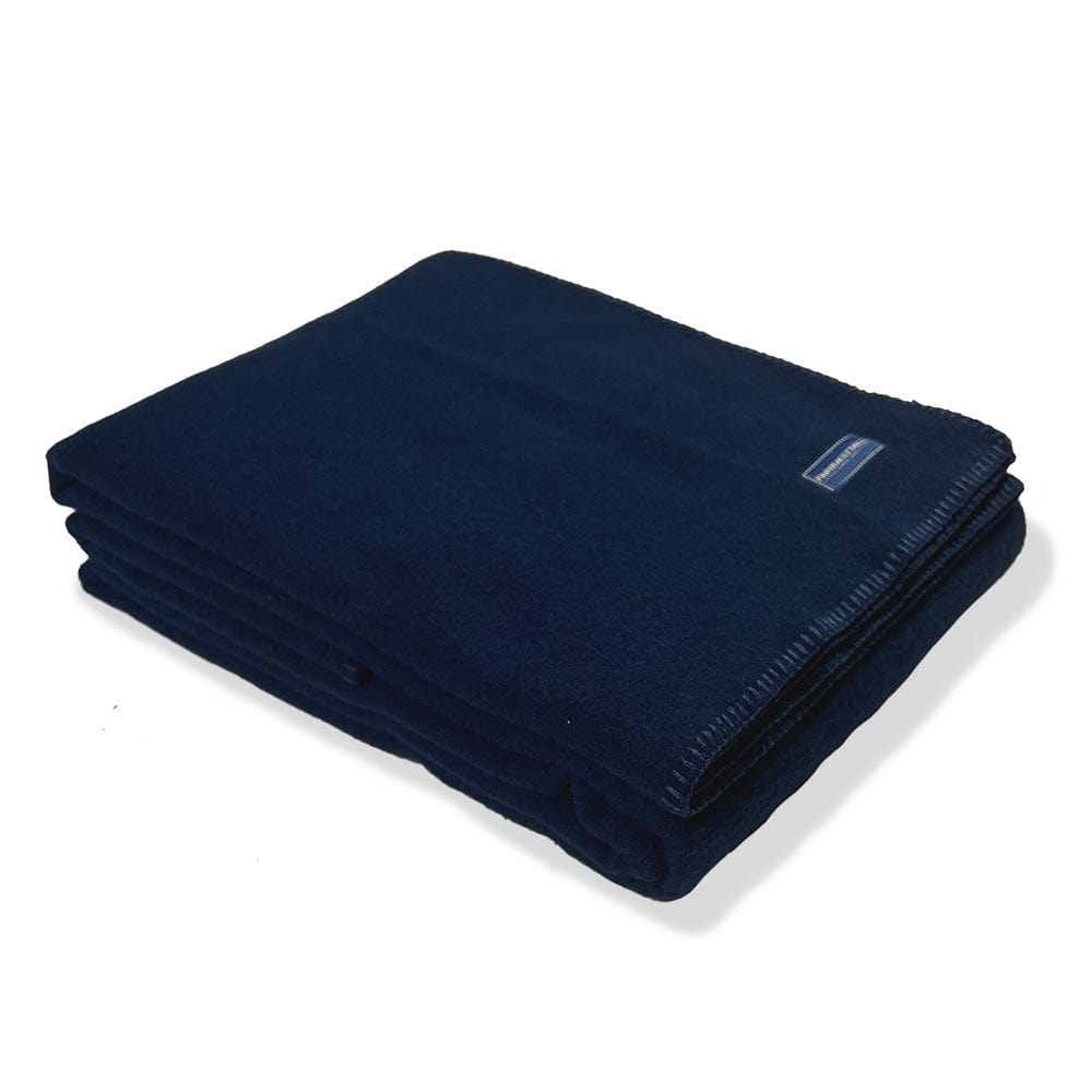 Factory Second Pure & Simple Wool Blanket - Navy active Factory Second Pure & Simple Wool Blanket machine washable Queen Solids Twin
