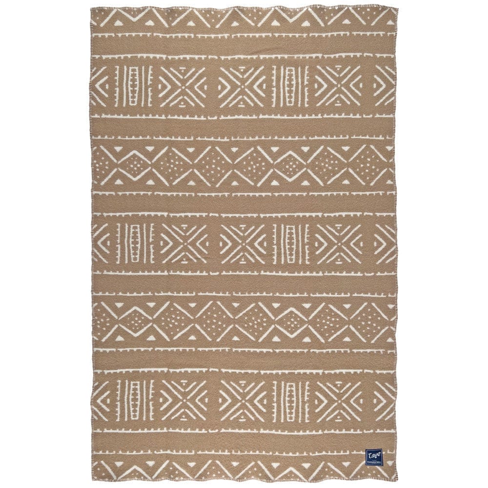 Tayo Onadein Wool Throw Kuba Tan
