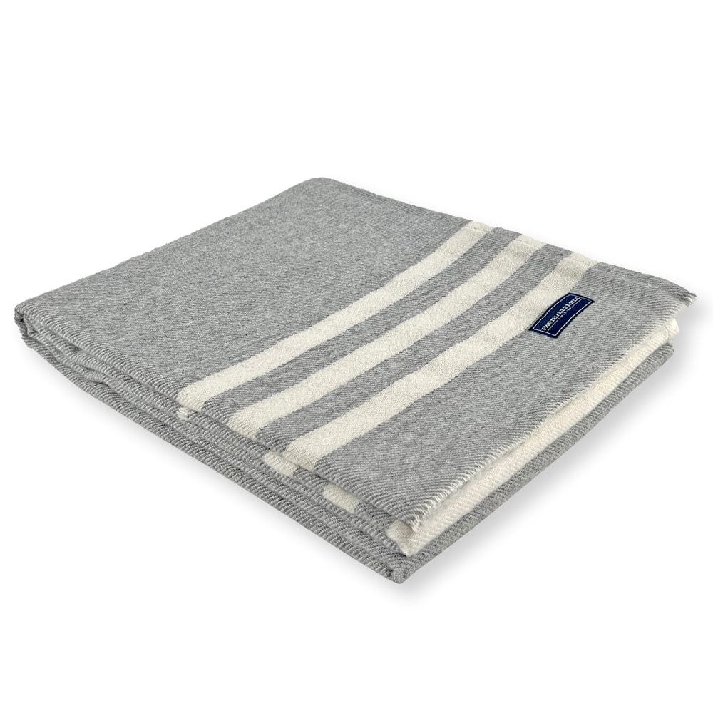 Trapper Wool Throw - Gray 50" x 72" active Current Faribault Full Price group-gallery machine washable New Lower Price personalization Stripes Trapper Wool Throw