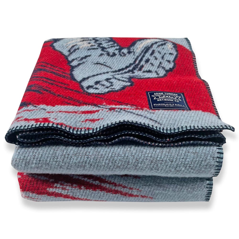 Factory Second Adam Turman Paul Bunyan & Babe the Blue Ox Throw active Artist Collection Current Dry clean or hand wash Factory Second Adam Turman Wool Throw