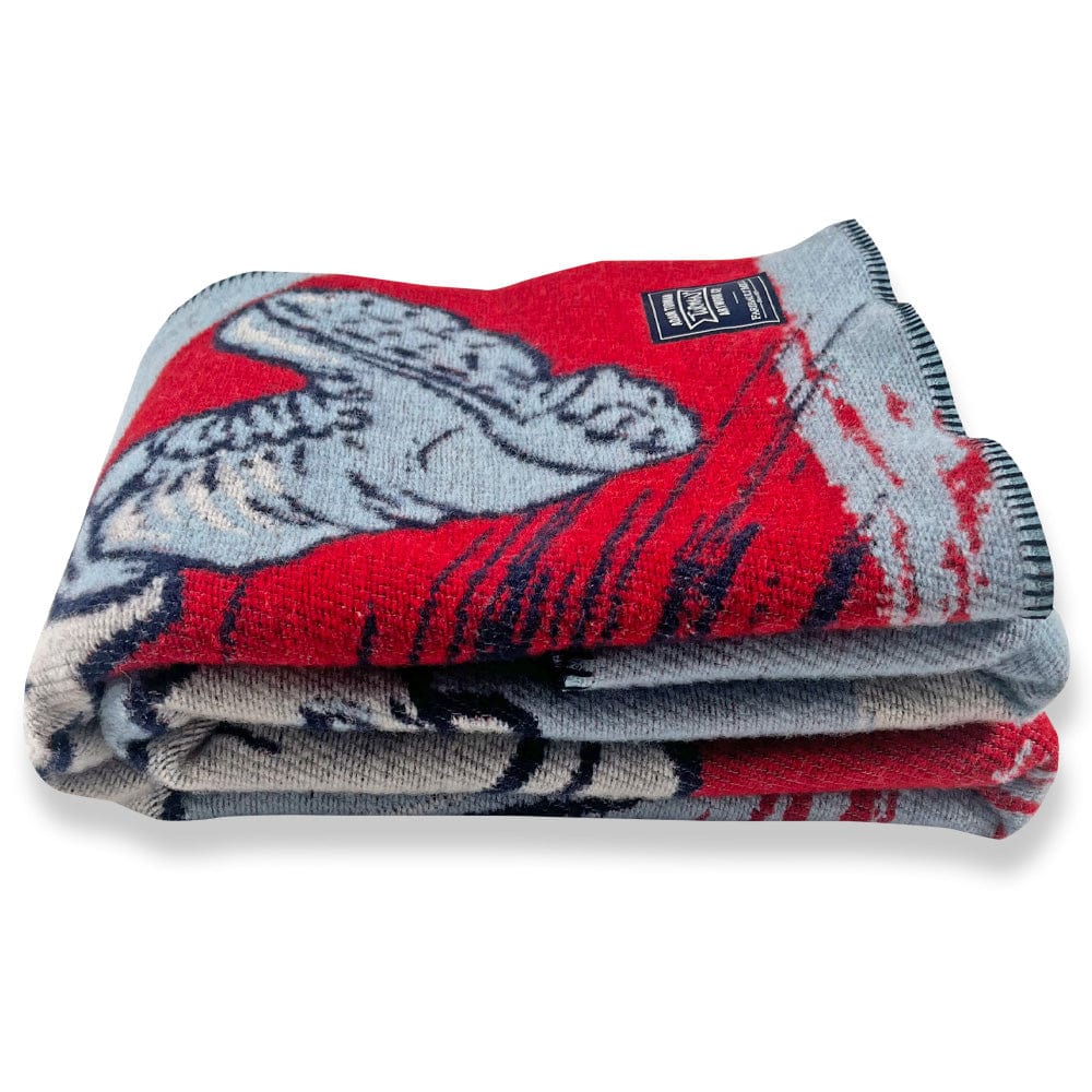 Factory Second Adam Turman Paul Bunyan & Babe the Blue Ox Throw active Artist Collection Current Dry clean or hand wash Factory Second Adam Turman Wool Throw