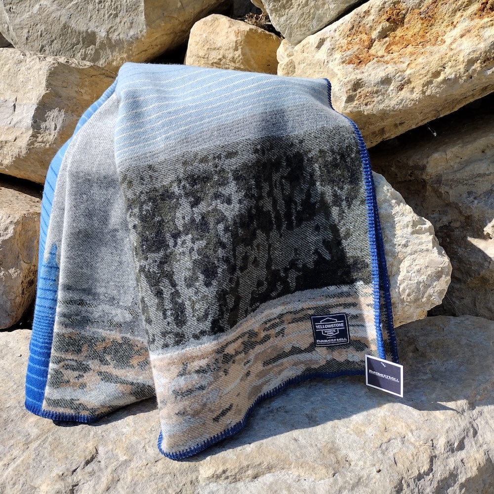 Yellowstone National Park Wool Throw active Current Dry clean or hand wash Faribault New Lower Price