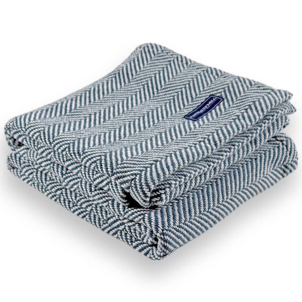 Brahms Mount 42" x 69" Penobscot Cotton Throw - Indigo