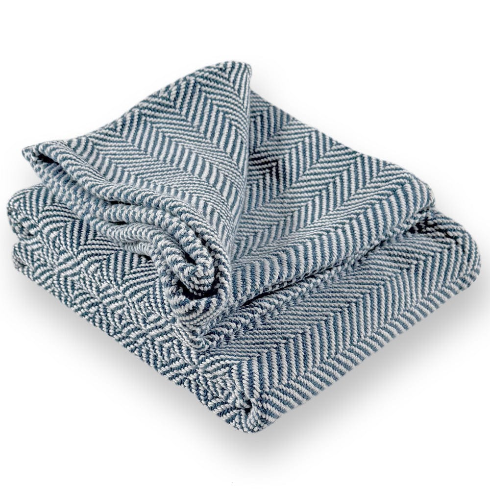 Brahms Mount 42" x 69" Penobscot Cotton Throw - Indigo