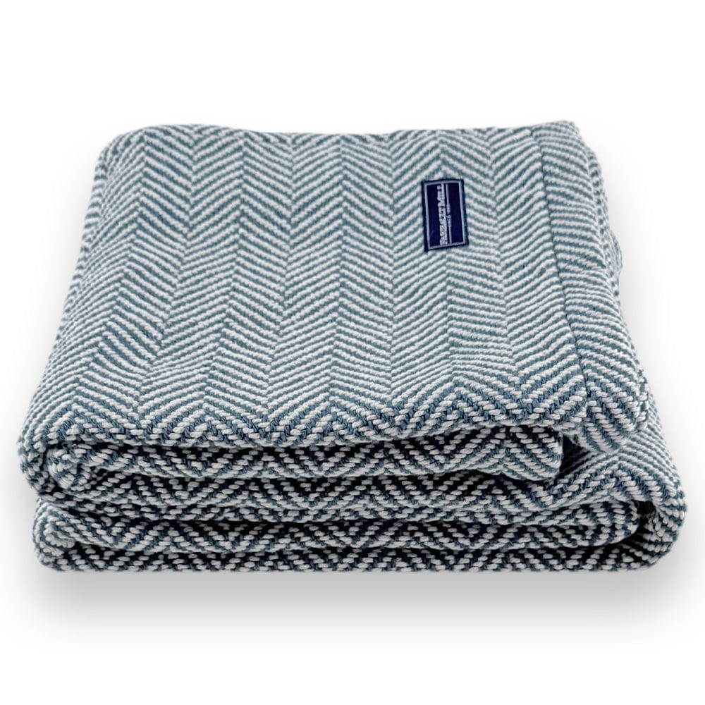 Brahms Mount 42" x 69" Penobscot Cotton Throw - Indigo