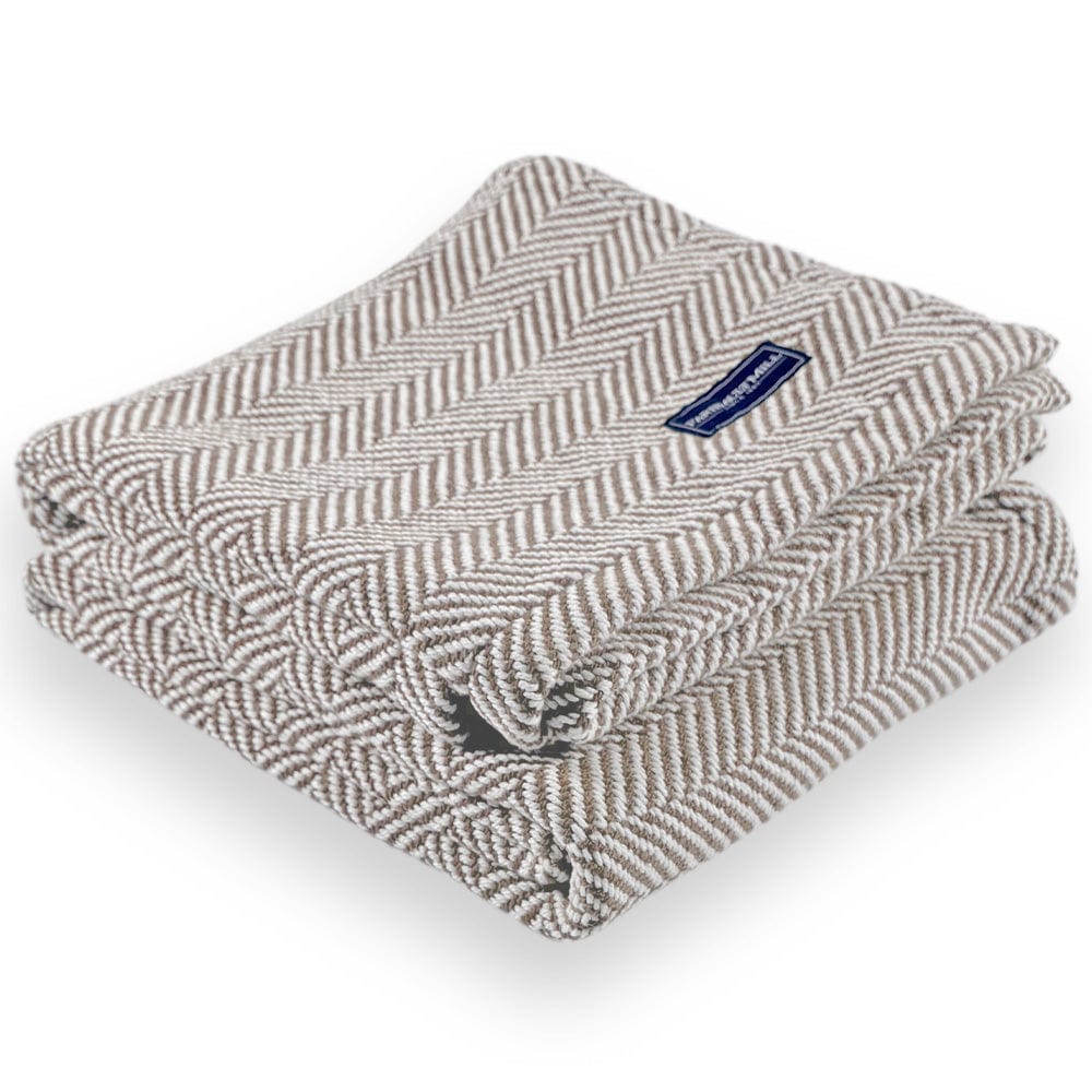 Brahms Mount 42" x 69" Penobscot Cotton Throw - Oyster