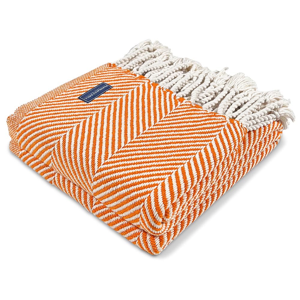 Brahms Mount Autumn / With Fringe Monhegan Cotton Throw With Fringe