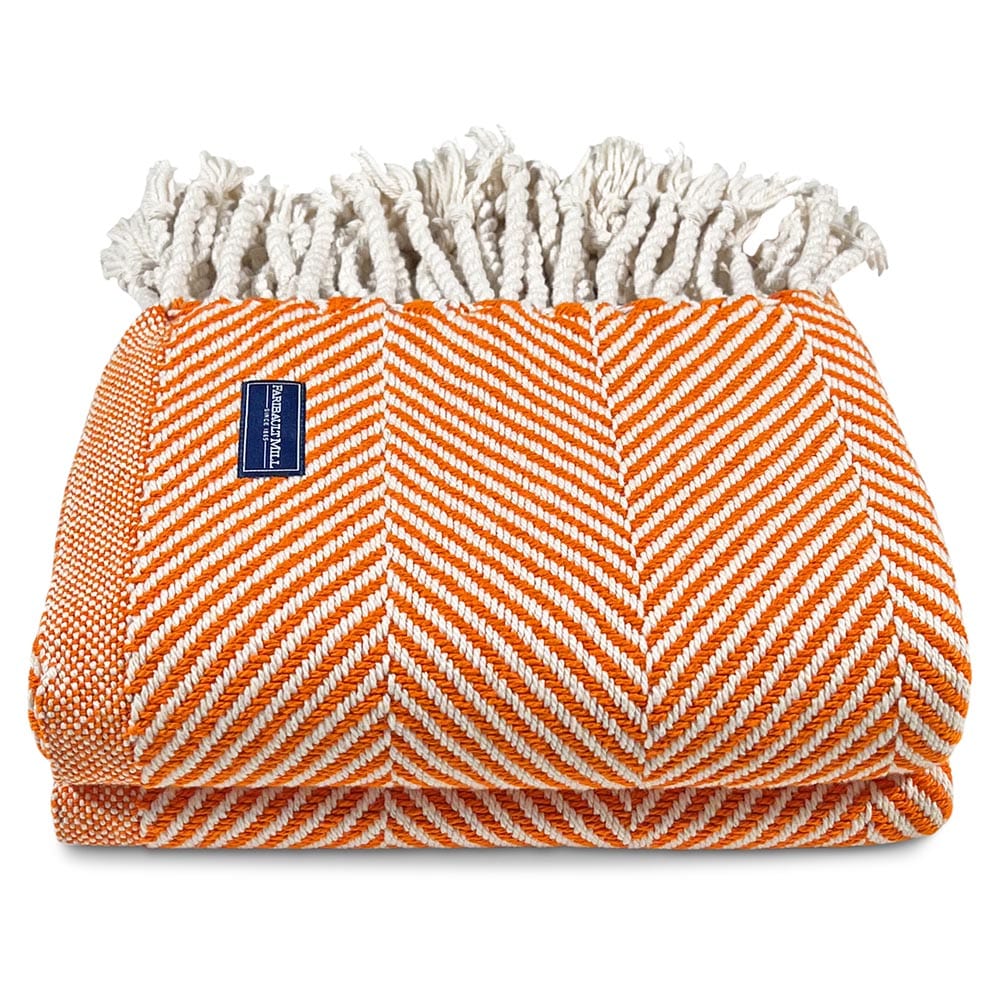 Brahms Mount Monhegan Cotton Throw With Fringe