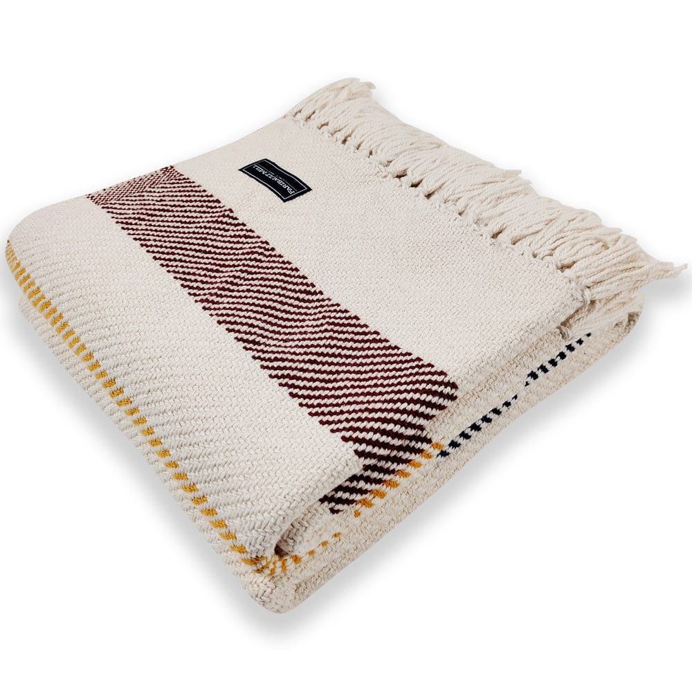 Brahms Mount Natural Frontier Cotton Throw