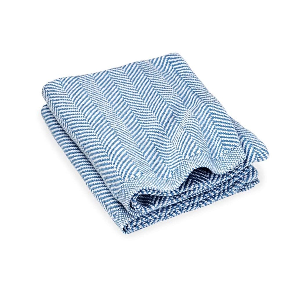 Penobscot Cotton Baby Blanket - Denim 36" x 46" active Current Full Price group-gallery machine washable Maine New Lower Price Patterns & Plaids Penobscot Cotton Baby Blanket personalization