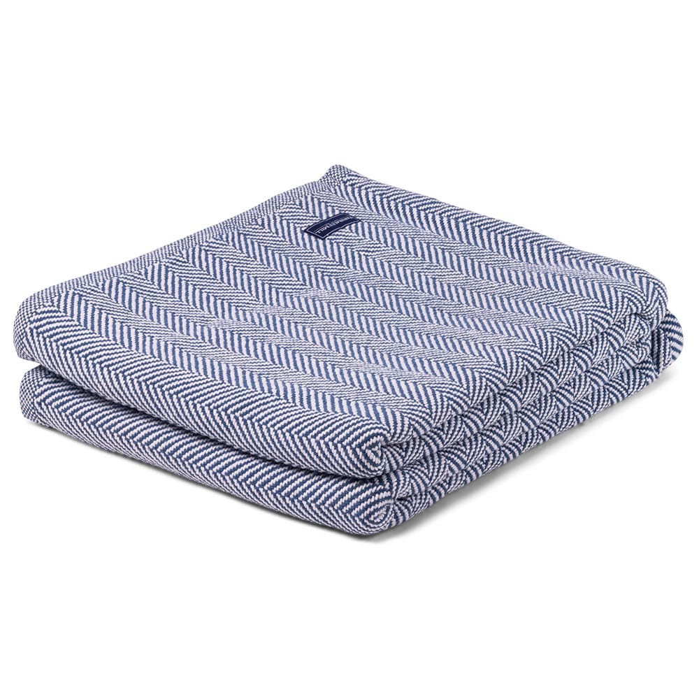Brahms Mount Twin Penobscot Cotton Blanket - Indigo