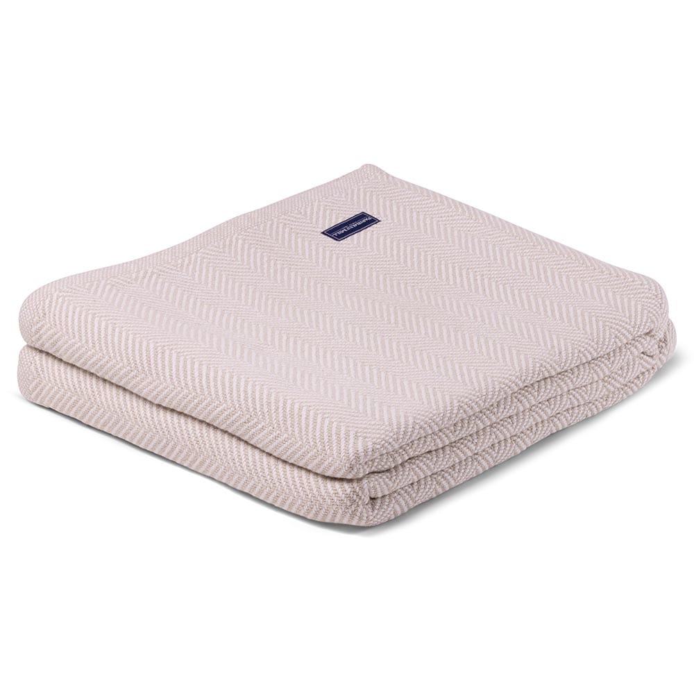 Brahms Mount Twin Penobscot Cotton Blanket - Oyster