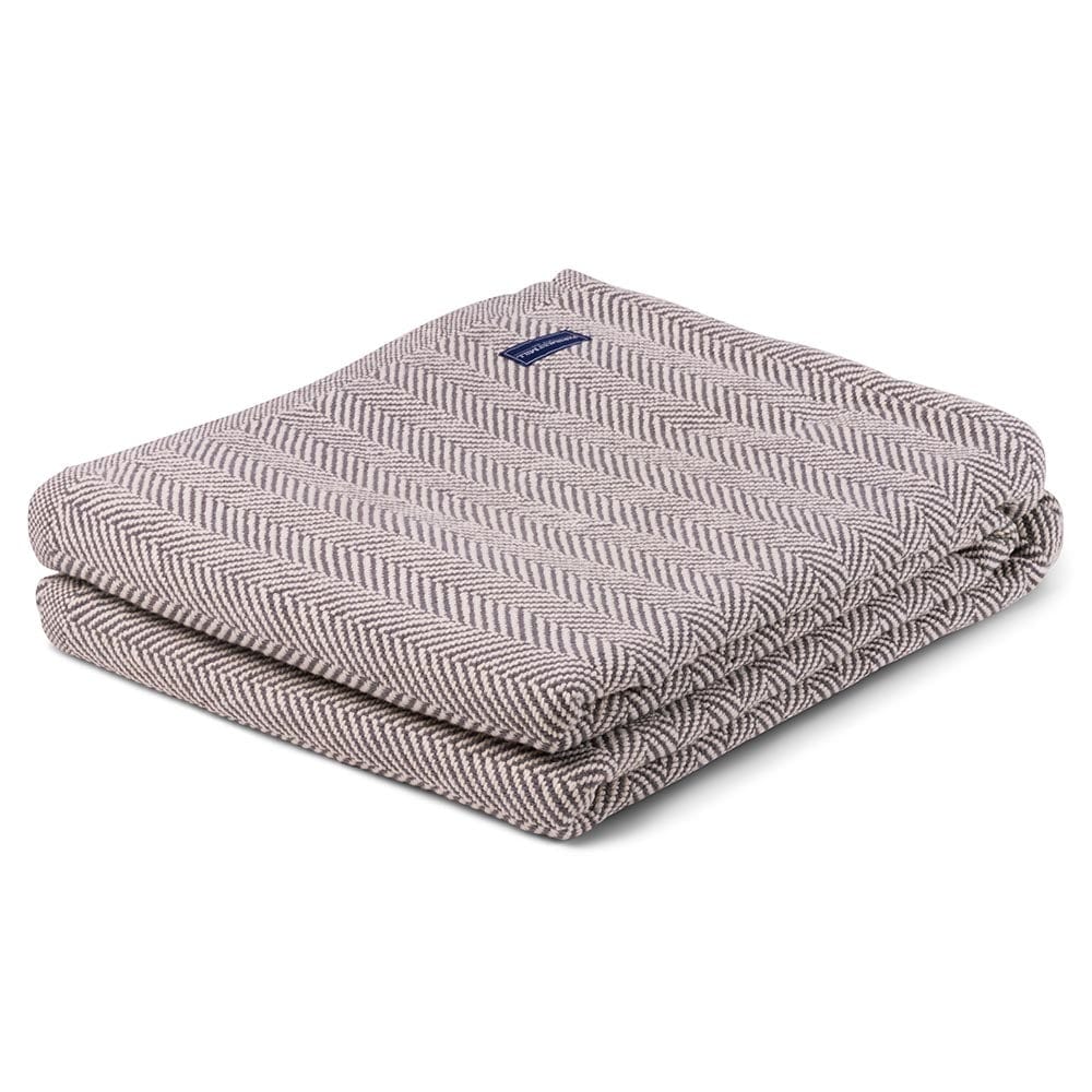 Brahms Mount Twin Penobscot Cotton Blanket - Slate