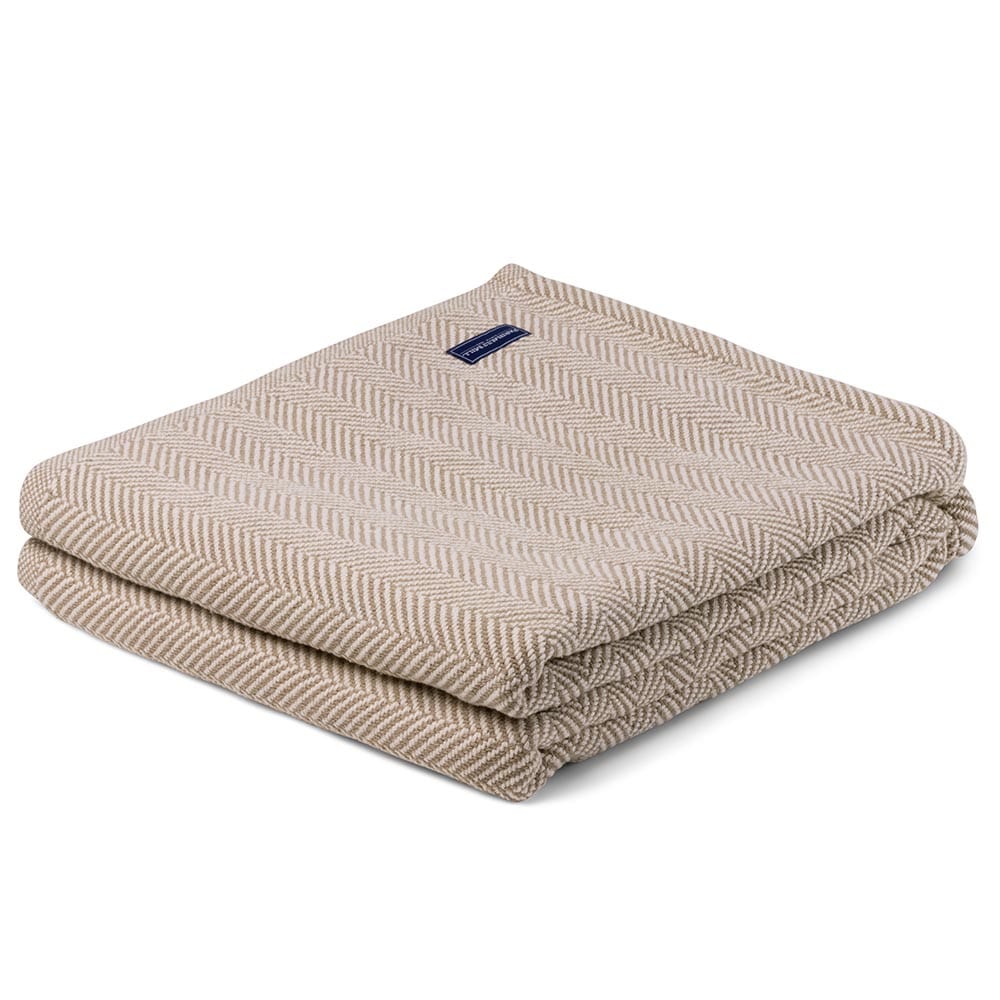 Brahms Mount Twin Penobscot Cotton Blanket - Stone