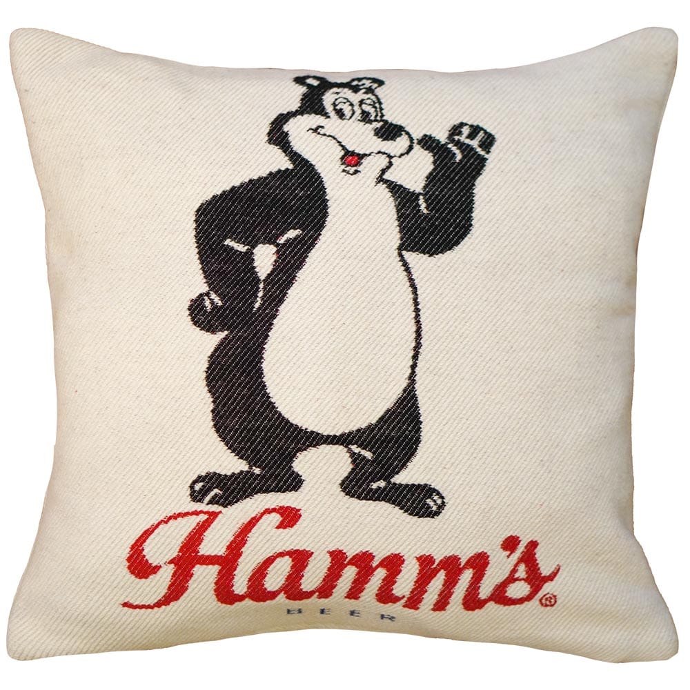 Faribault Mill 20" x 20" Hamm's Beer Bear Pillow Case
