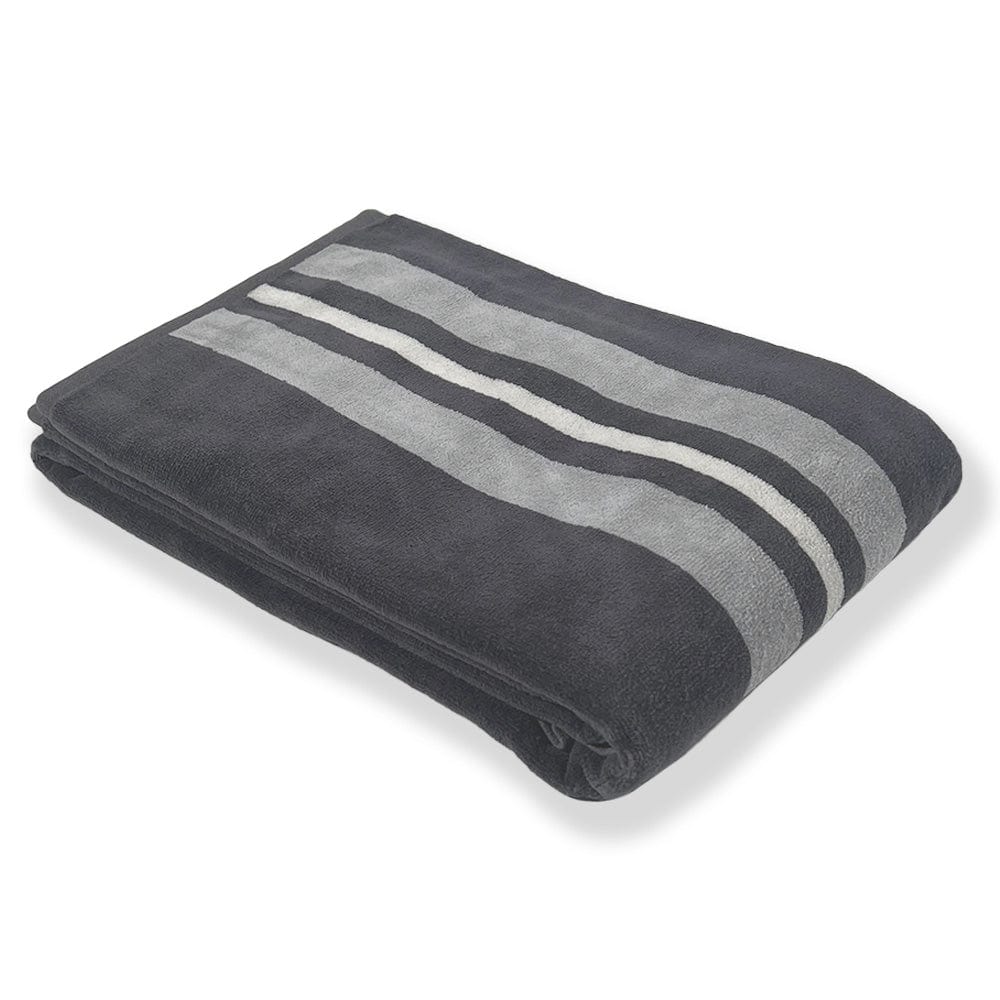 Faribault Mill 34" x 70" Cabin Towel - Charcoal