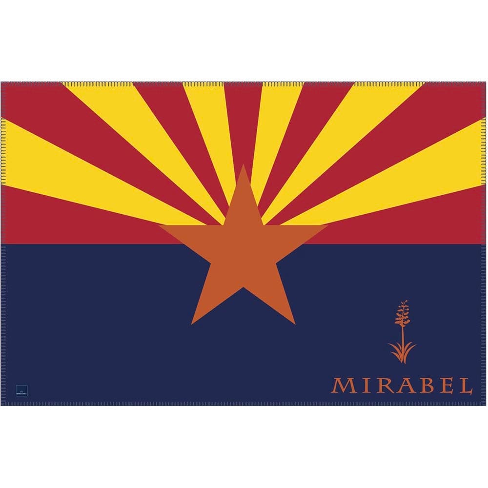 Faribault Mill 42" x 65" Arizona Flag Wool Throw With Mirabel Logo
