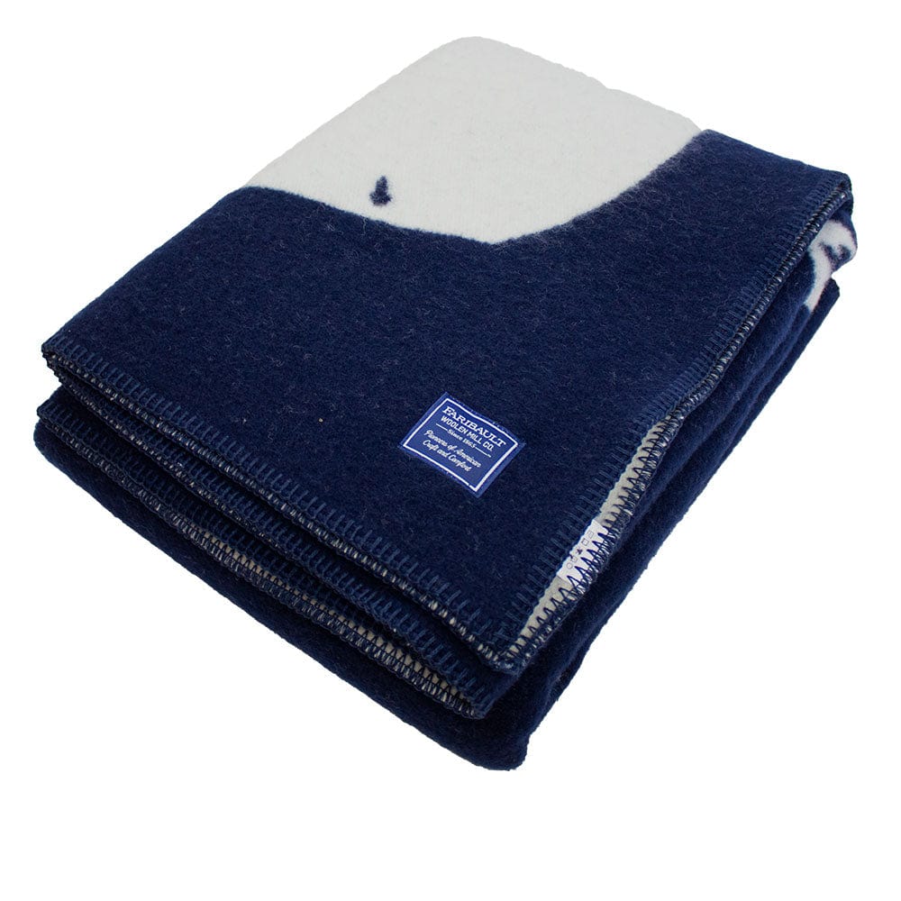 Faribault Mill 42" x 65" Map Nantucket Wool Throw