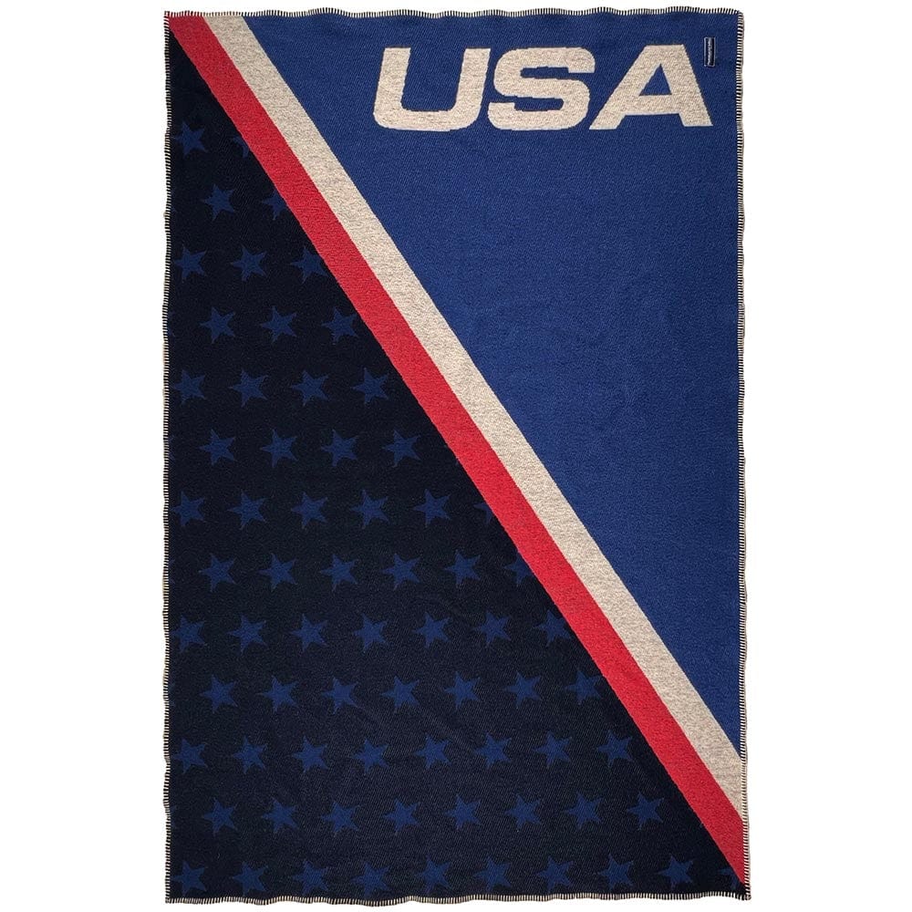 Faribault Mill 42" x 65" USA Bobsled Team Wool Throw Blanket