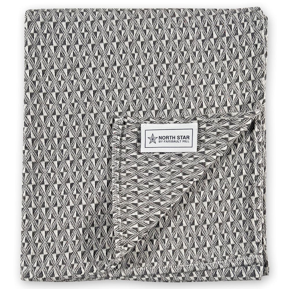 Faribault Mill 50" x 60" North Star Point Twill Throw - Gray