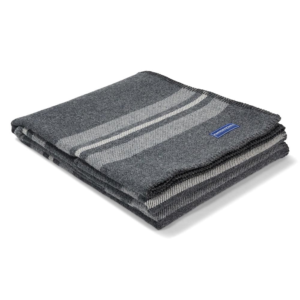 Faribault Mill 50" x 72" Factory Second Cabin Wool Throw Blanket - Charcoal