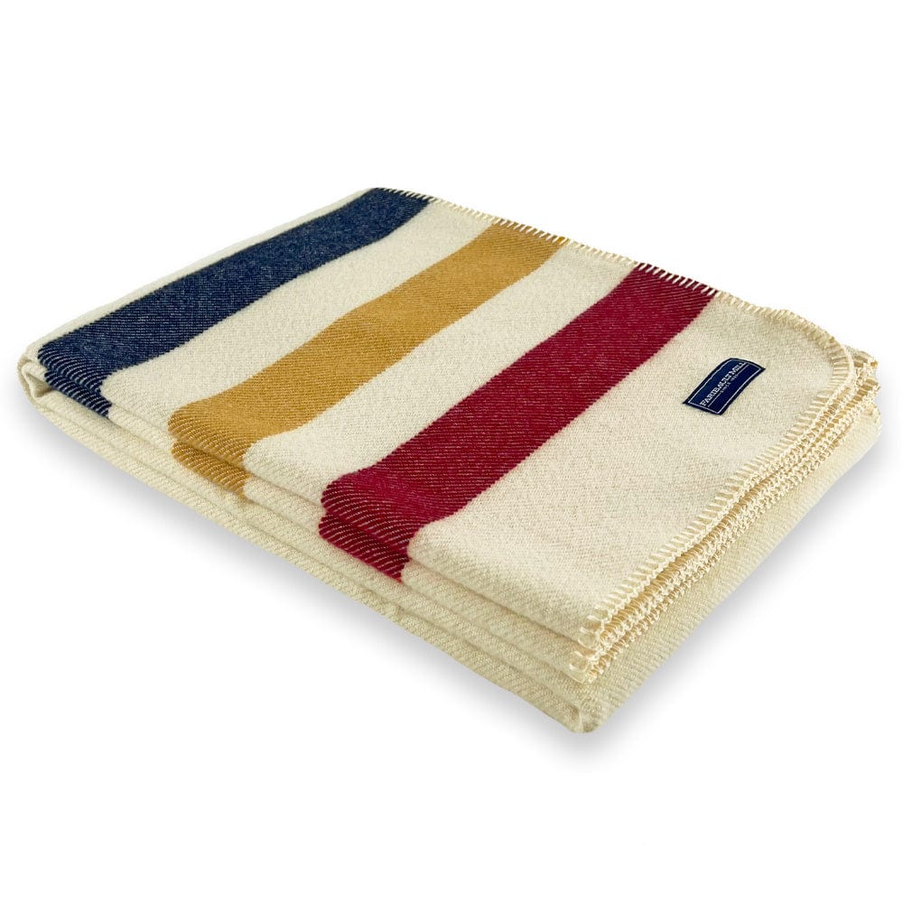 Faribault Mill 50" x 72" Factory Second Frontier Wool Throw - Natural