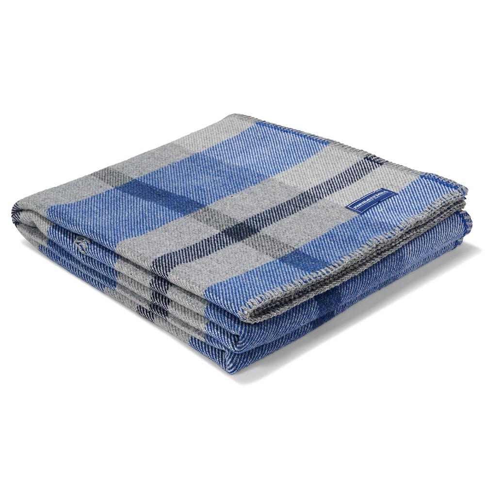 Faribault Mill 50" x 72" Northfield Plaid Wool Throw Blanket - Blue