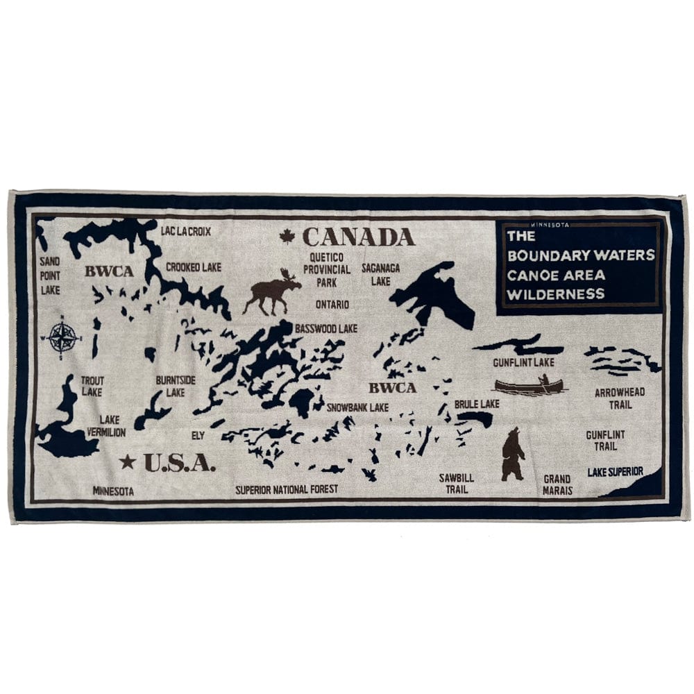 Faribault Mill BWCA BWCA Map Towel