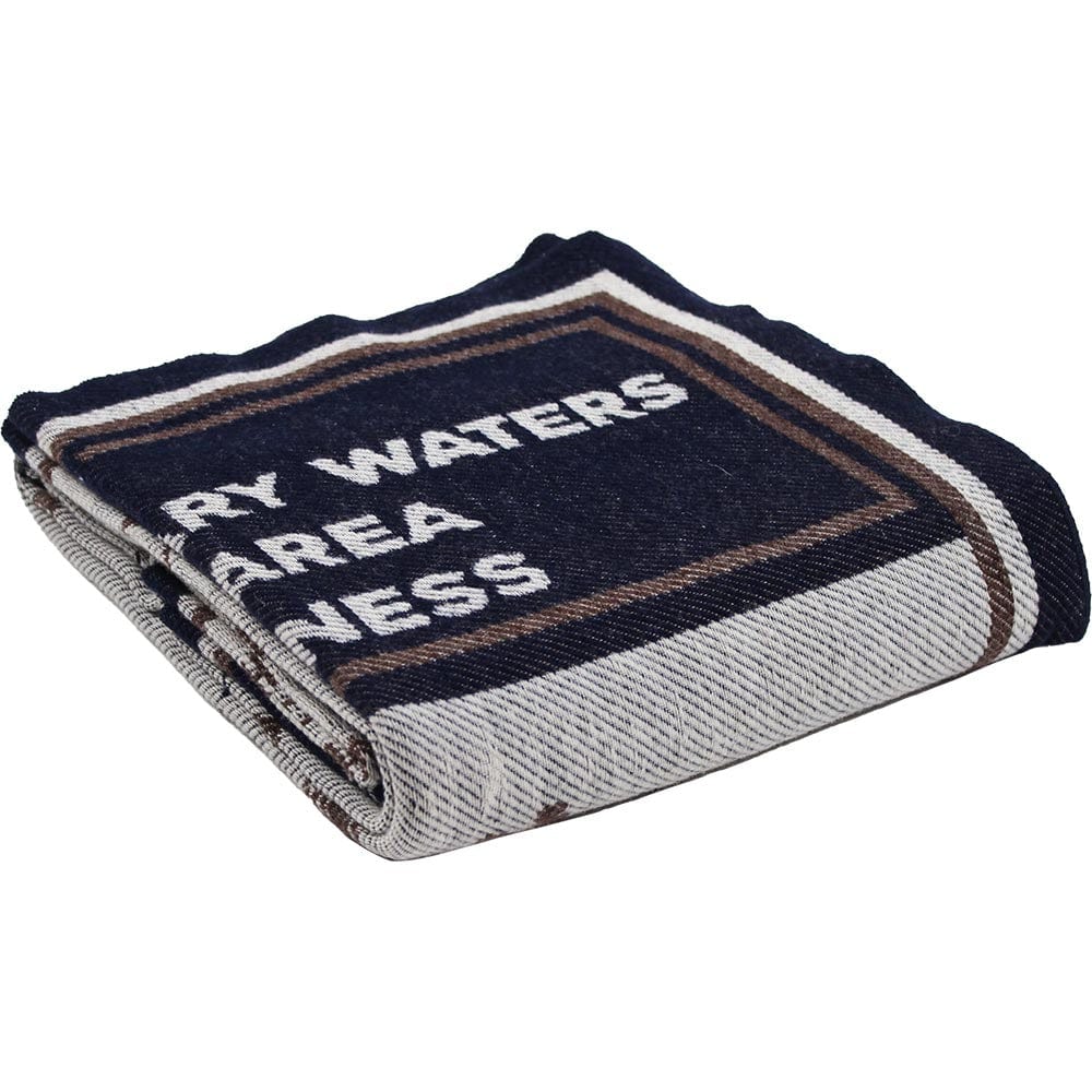 Factory Second BWCA Map Wool Throw Blanket active Dry clean or hand wash Faribault Lakes & Maps