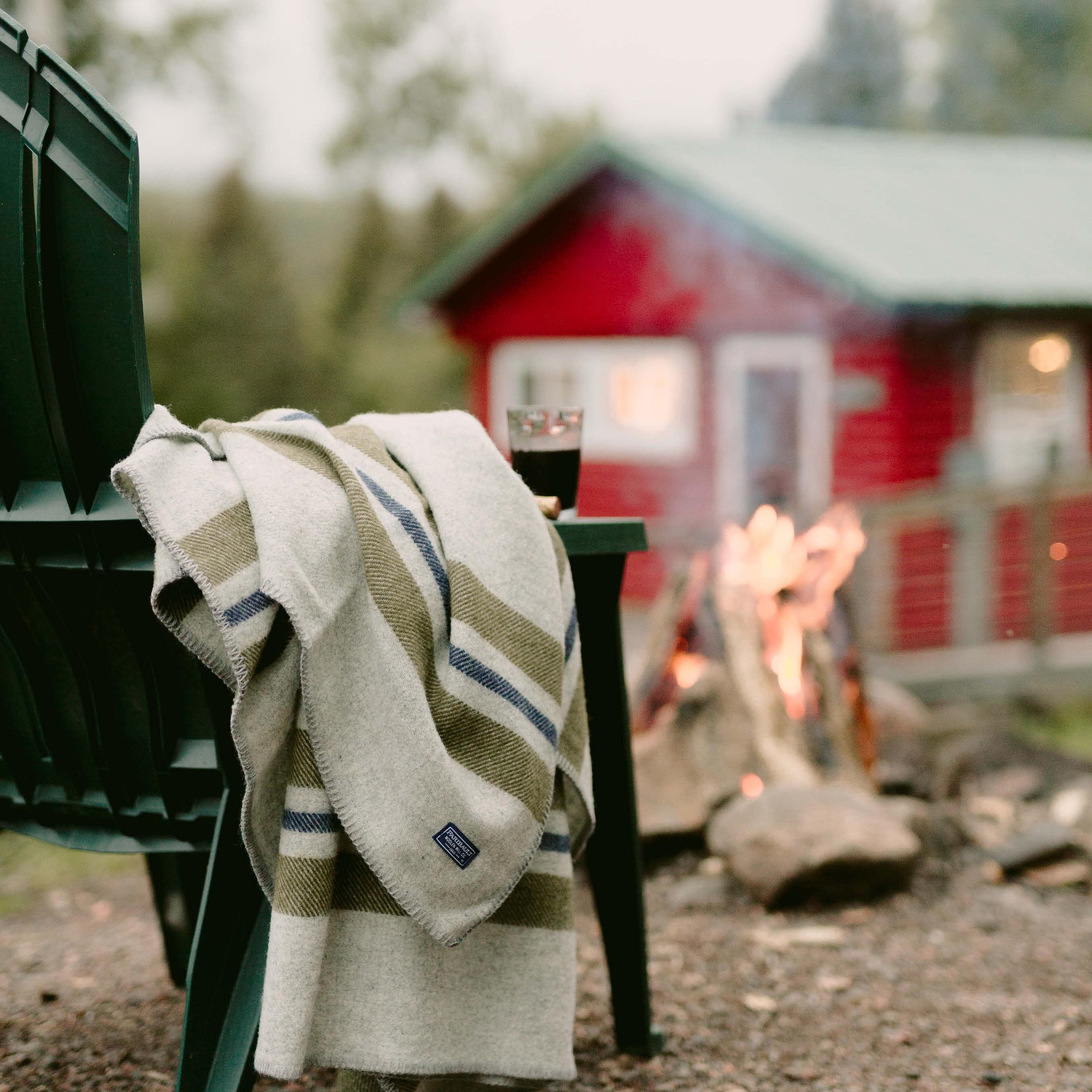 Cabin Wool Throw - Smoke active Cabin Wool Throw Current Faribault Full Price group-gallery machine washable New Lower Price personalization Stripes