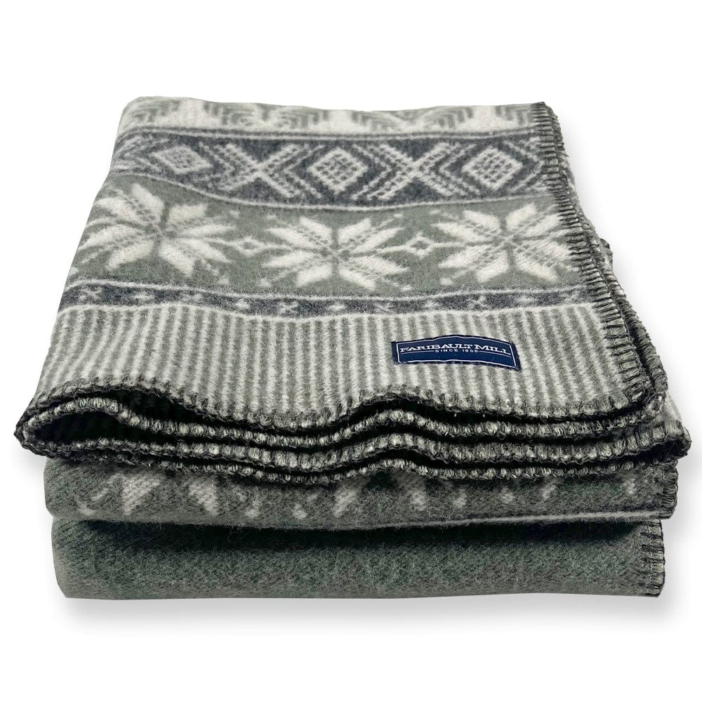 Faribault Mill Factory Second Nordic Wool Throw Blanket