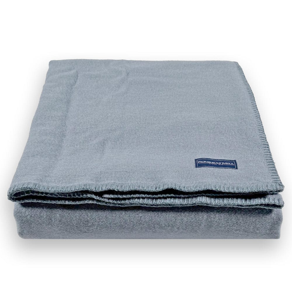 Faribault Mill Factory Second Pure & Simple Wool Blanket - Sky Blue