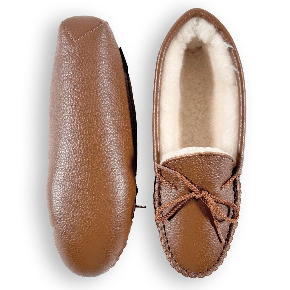 Faribault Mill Footskins Women's Softsole Sheepskin Slippers - Brown