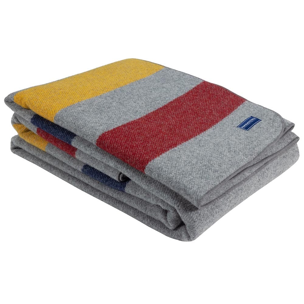 Faribault Mill Gray / Twin Frontier Wool Blanket