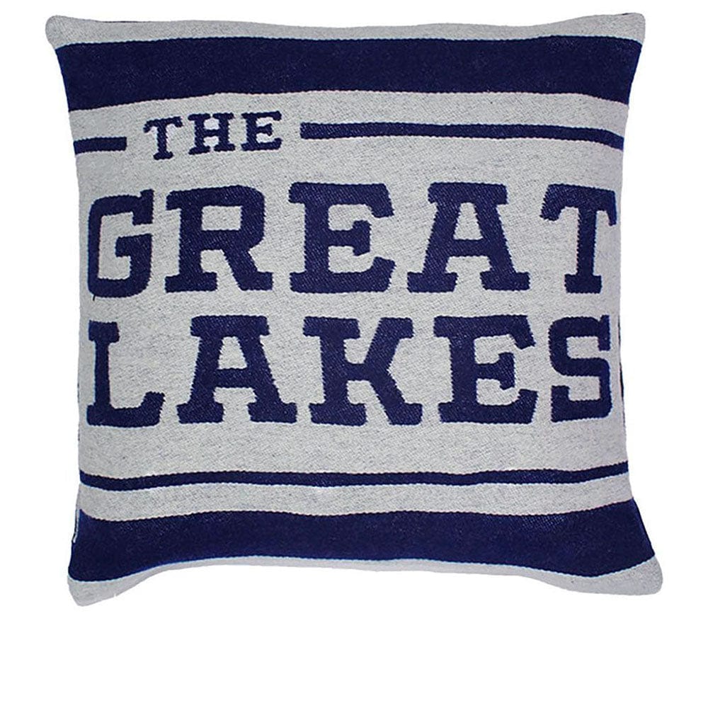 Faribault Mill Great Lakes Great Lakes Map Pillow Case