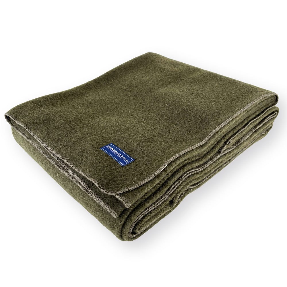 Faribault Mill Green / Twin Military-Grade Blanket