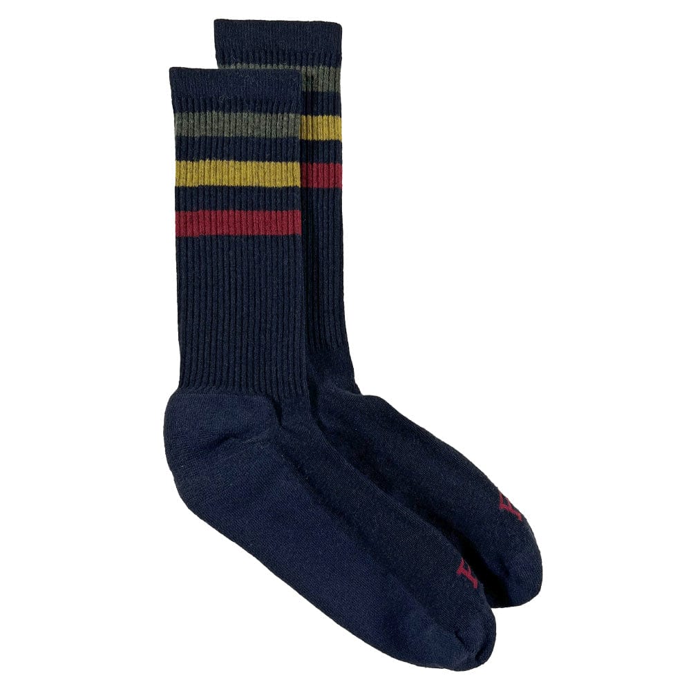 Faribault Mill Medium Frontier Wool Socks - Navy