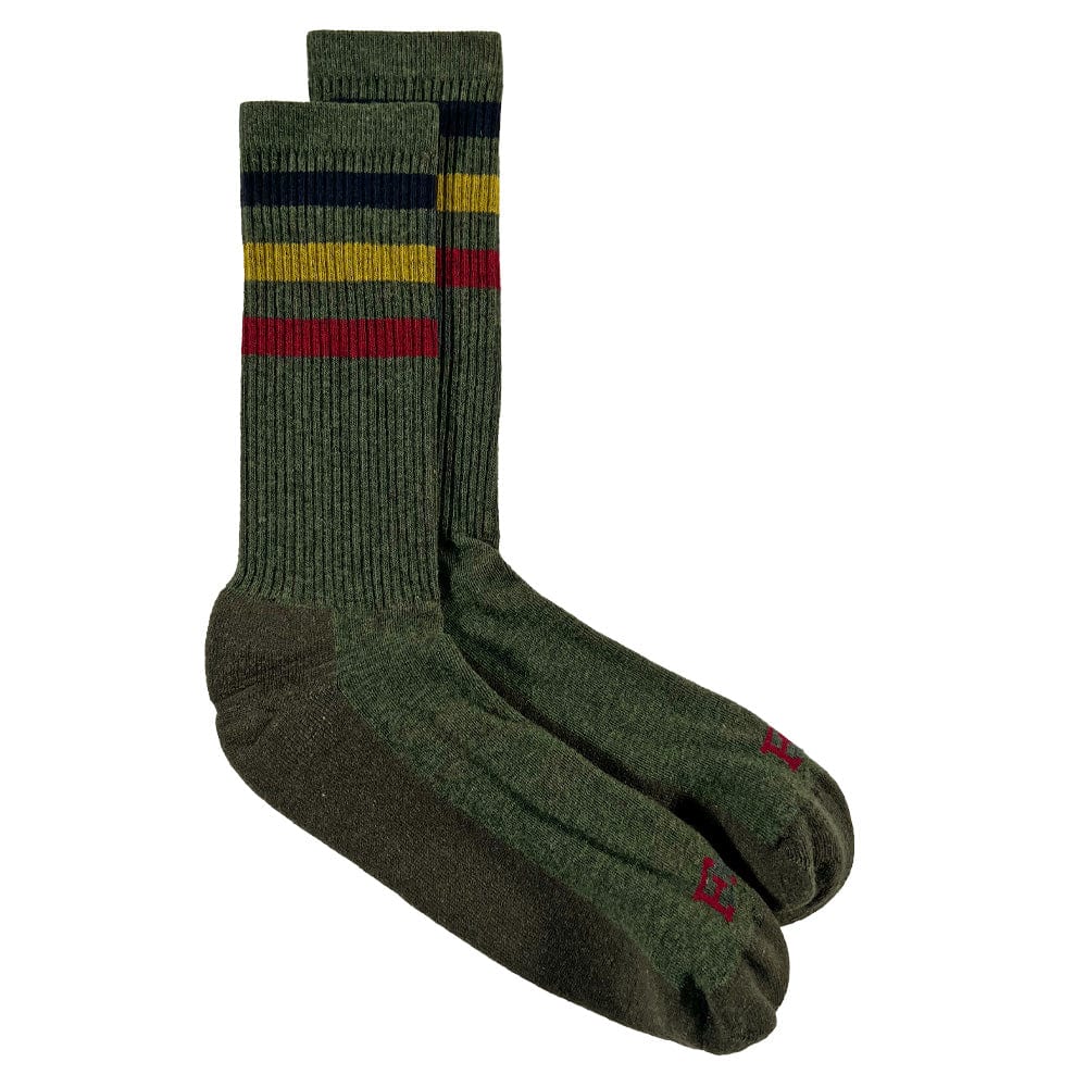 Faribault Mill Medium Frontier Wool Socks - Olive