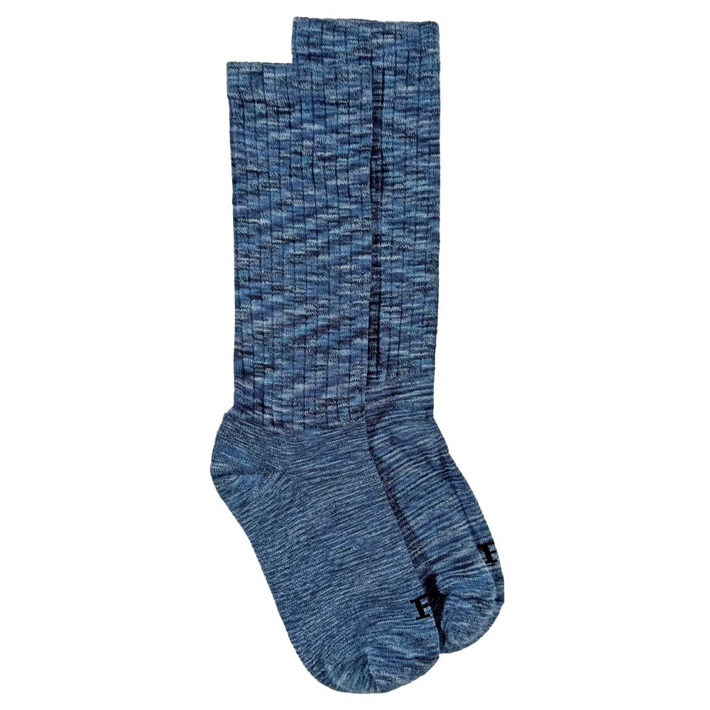 Faribault Mill Medium Space Dyed Cotton Socks - Blue