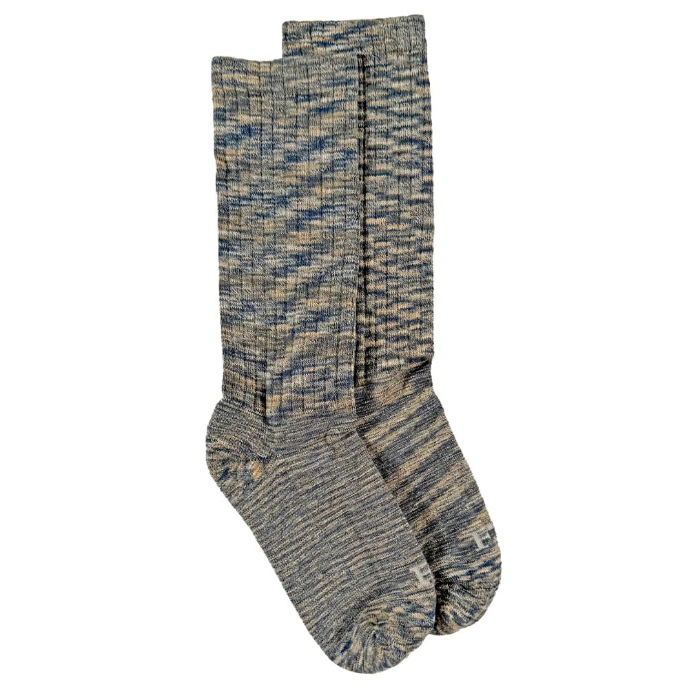 Faribault Mill Medium Space Dyed Cotton Socks - Brown