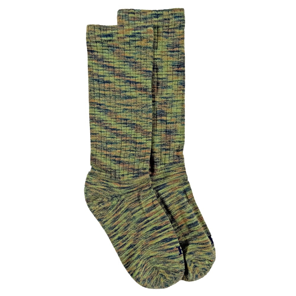 Faribault Mill Medium Space Dyed Cotton Socks - Green