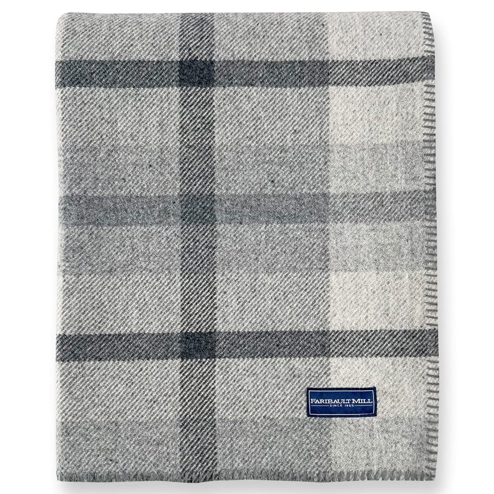 Faribault Mill Northfield Plaid Wool Throw Blanket